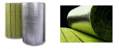 Saltea lamelara caserata cu folie de aluminiu grosime 100 mm latime 1000 mm , KNAUF LM 550 ALU max 550 °C , 60 kg/m3, Rola 2,5 m2S