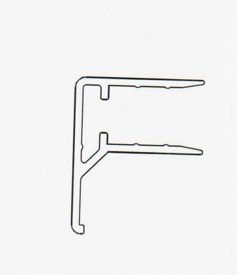 PROFIL F ALUMINIU POLICARBONAT 10 mm , 6000 mm , BUC